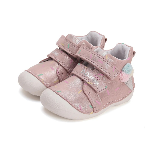 Buty Dla Dziewczynki Na Jesień Błyszczące DD STEP S015-51219B Metalic Pink