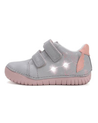 Buty Dla Dziewczynki Na Jesień Świecące LED z Jednorożcem DD STEP S050-61970 Dove Grey