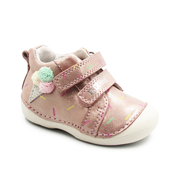 Buty Dla Dziewczynki Na Jesień Błyszczące DD STEP S015-51219B Metalic Pink