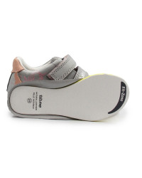Buty Dla Dziewczynki Na Jesień Świecące LED z Jednorożcem DD STEP S050-61970 Dove Grey