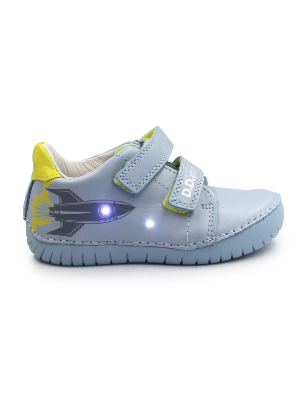 Buty Dla Chłopców Na Wiosnę Niebieskie Świecące LED DD STEP S050-61691M 0ceanic
