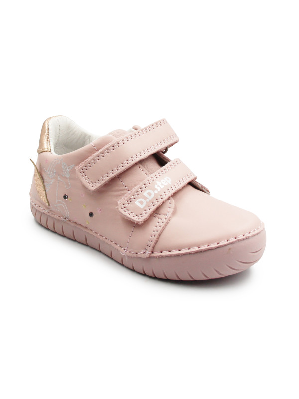 Różowe Buty na Jesień Dla Dziewczynki Świecące LED z Jednorożcem DD STEP S050-61970AM Baby Pink