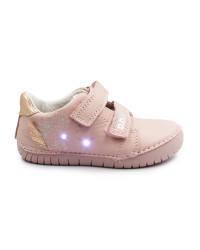 Różowe Buty na Jesień Dla Dziewczynki Świecące LED z Jednorożcem DD STEP S050-61970AM Baby Pink
