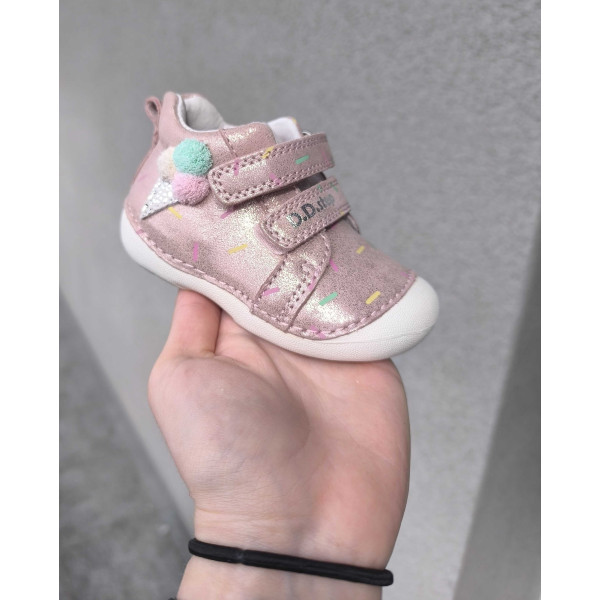 Buty Dla Dziewczynki Na Wiosnę Błyszczące DD STEP S015-51219B Metalic Pink