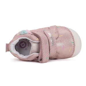 Buty Dla Dziewczynki Na Wiosnę Błyszczące DD STEP S015-51219B Metalic Pink