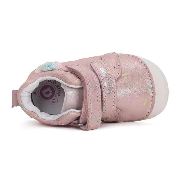 Buty Dla Dziewczynki Na Wiosnę Błyszczące DD STEP S015-51219B Metalic Pink