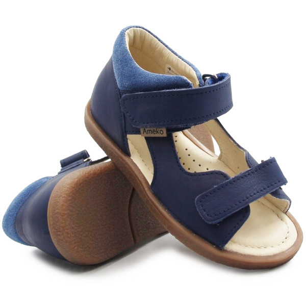Sandały Chłopięce Profilaktyczne Na Lato Ameko Plain-Navy