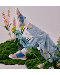 Półbuty Dla Dziewczynek do Szkoły na Jesień Stitch Różowo Niebieskie Bartek 87033-25