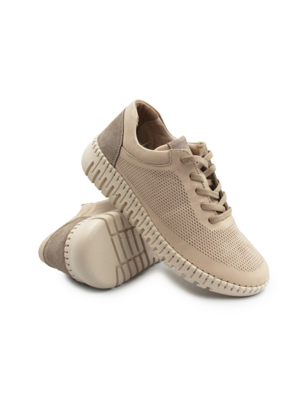 Półbuty damskie ze skóry naturalnej miękkie na wiosnę T. Sokolski OG 2501 BEIGE