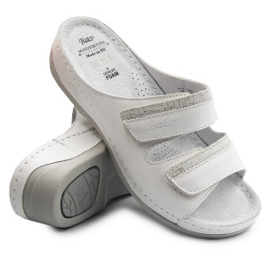 Białe Klapki Damskie Do Pracy Batz Rea