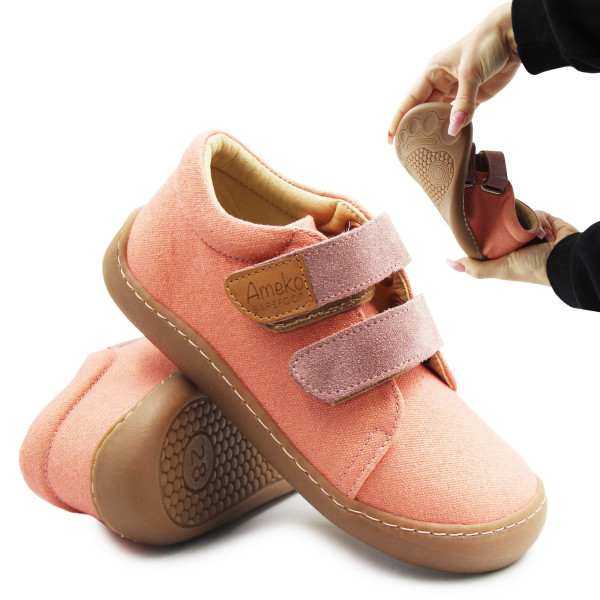 Trampki Dla Dziewczynki Barefoot Tenisówki Ameko Neo Brownrose