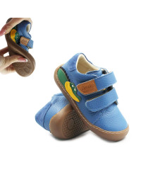 Buty Na Jesień Dla Chłopca Niebieskie Barefoot Ameko Otis Croco-Blue