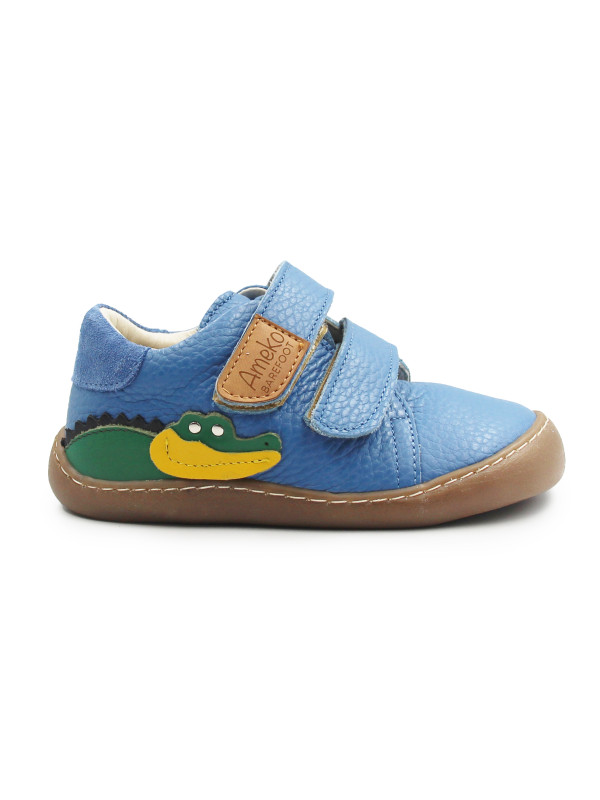 Buty Na Wiosnę Dla Chłopca Niebieskie Barefoot Ameko Otis Croco-Blue