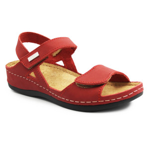 Sandały Damskie Na Lato Czerwone Befado 158 D 286