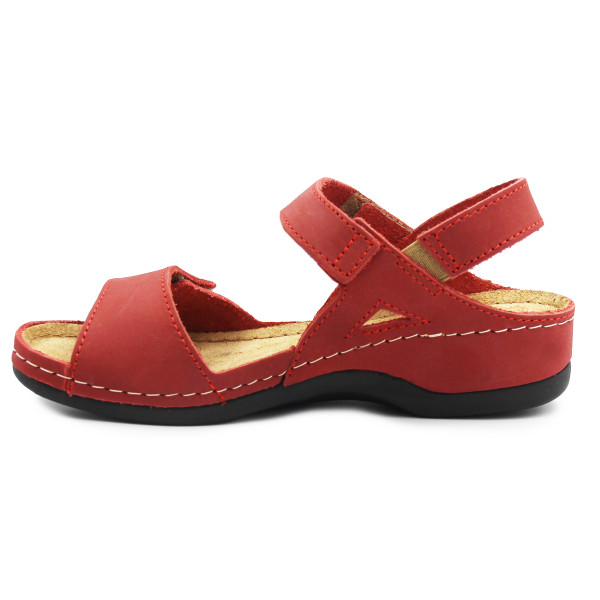 Sandały Damskie Na Lato Czerwone Befado 158 D 286