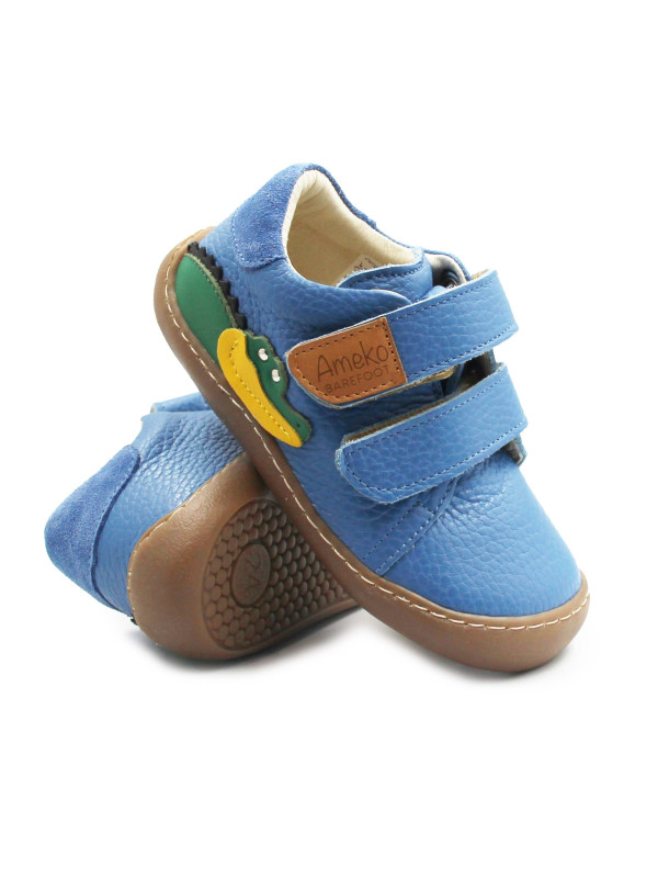 Buty Na Jesień Dla Chłopca Niebieskie Barefoot Ameko Otis Croco-Blue