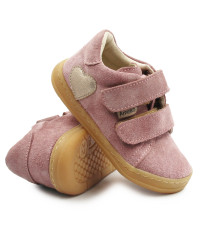 Buty Na Jesień Dla Dziewczynki z Serduszkiem Barefoot Ameko Dash-Hearts-Brownrose