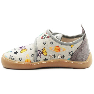 Buty Na Zmianę Do Szkoły i Przedszkola Kapcie Barefoot Ameko Piko Kosmos