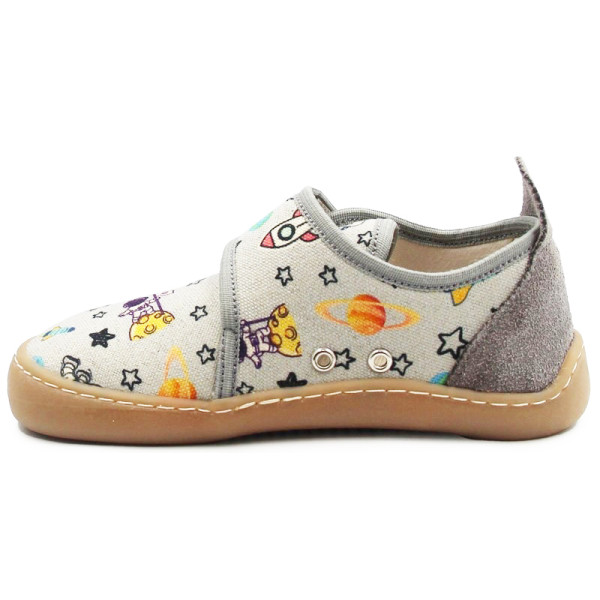 Buty Na Zmianę Do Szkoły i Przedszkola Kapcie Barefoot Ameko Piko Kosmos