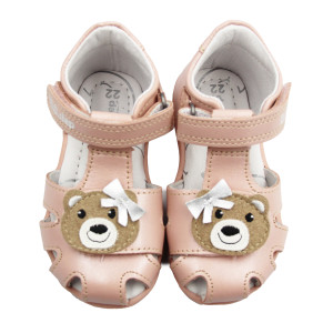 Sandały Dla Dziewczynki Różowe z Misiem DD STEP G075-51284D Baby Pink