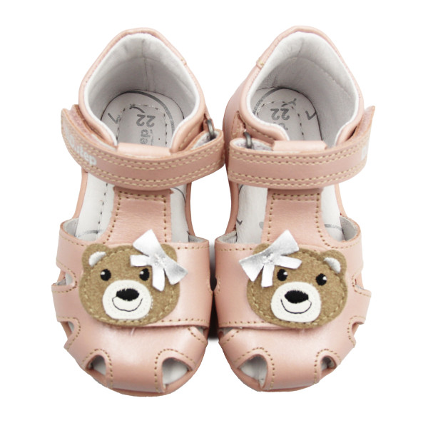 Sandały Dla Dziewczynki Różowe z Misiem DD STEP G075-51284D Baby Pink