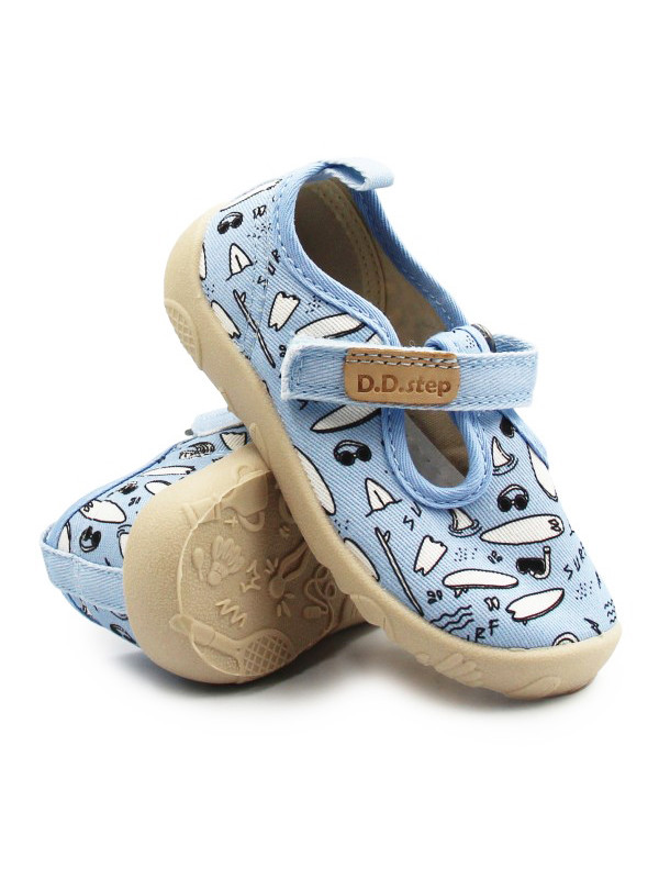 Trampki Do Przedszkola Dla Chłopczyka Niebieskie DD STEP C086-61137A Aero Blue