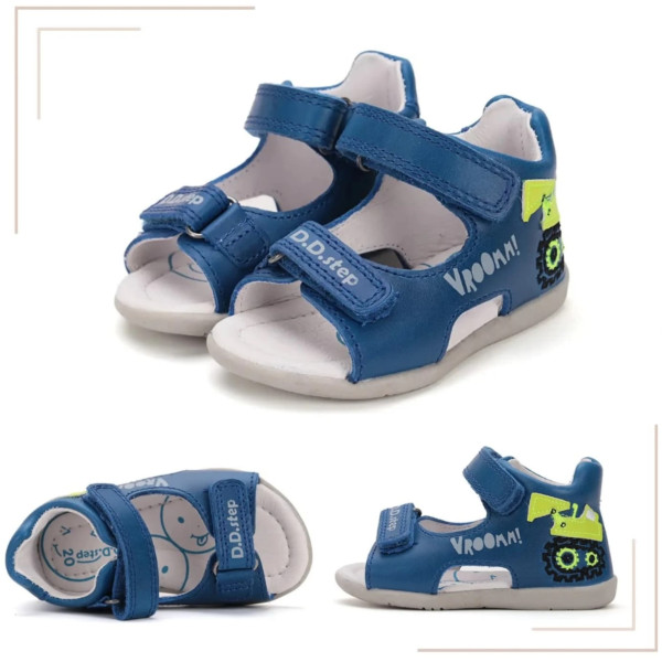 Sandałki Dla Chłopczyka Koparka DD STEP G075-51868 Bermuda Blue