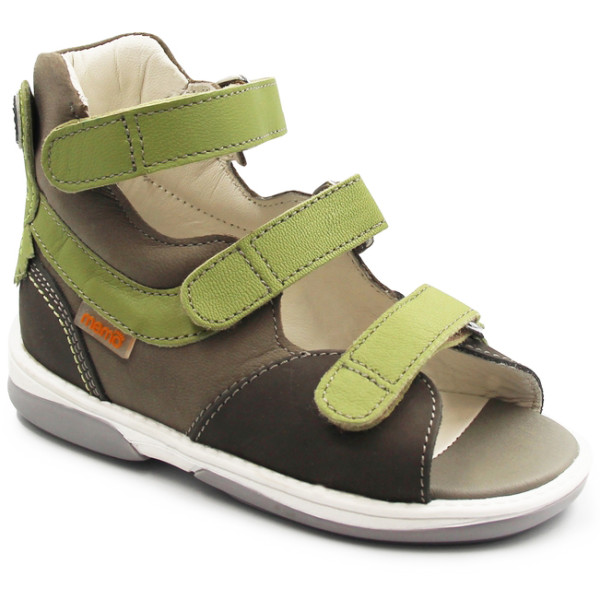 Profilaktyczne sandały z wysokim zapiętkiem na szerokie stopy MEMO FROG