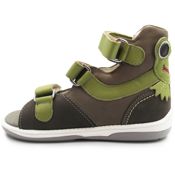 Profilaktyczne sandały z wysokim zapiętkiem na szerokie stopy MEMO FROG