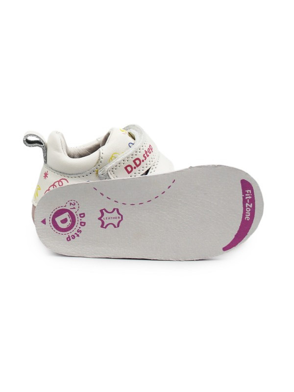 Buty Na Jesień Dla Dziewczynek na Rzep DD STEP S015-61675 White
