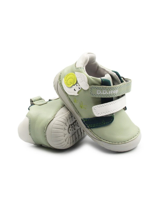 Wiosenne Buty Dziecięce Na Rzep Barefoot DD STEP S070-61995B Mocha