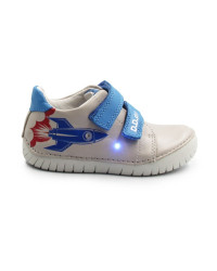 Półbuty Dla Chłopca na Jesień Świecące Elementy LED Szare DD STEP S050-61691AM Dove Grey