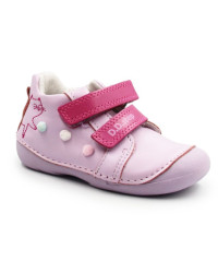 Fioletowe Buty Dla Dziewczynek Na Jesień z Kotkiem DD STEP S015-61267 Daisy Pink