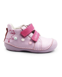 Fioletowe Buty Dla Dziewczynek Na Jesień z Kotkiem DD STEP S015-61267 Daisy Pink