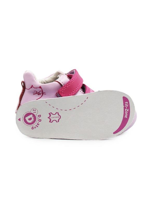 Fioletowe Buty Dla Dziewczynek Na Wiosnę z Kotkiem DD STEP S015-61267 Daisy Pink