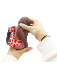 Różowe Buty Dla Dziewczynki Ocieplane za Kostkę Barefoot Ameko Elon Hearts