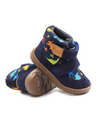 Buty z Membraną Ocieplane Dla Chłopca w Dinozaury Barefoot Ameko Elon Dino