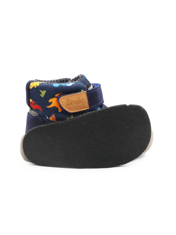 Buty z Membraną Ocieplane Dla Chłopca w Dinozaury Barefoot Ameko Elon Dino