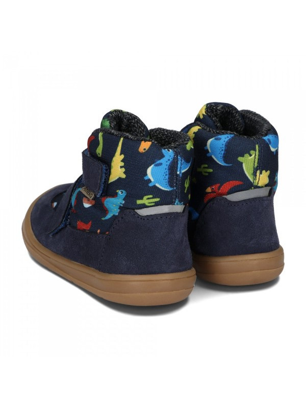 Buty z Membraną Ocieplane Dla Chłopca w Dinozaury Barefoot Ameko Elon Dino