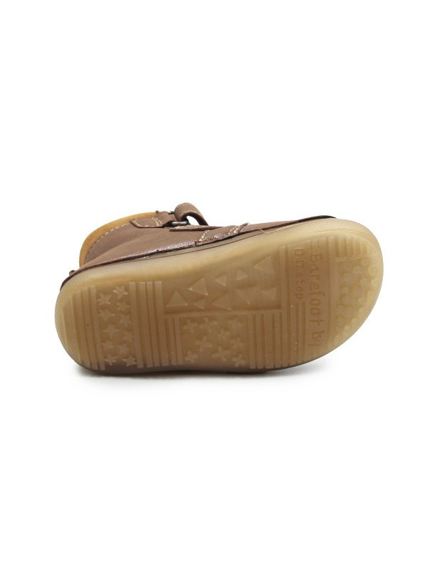 Zimowe Buty Dla Dziewczynki Świecące w Ciemności Barefoot DD STEP W063-52263BM Chocolate