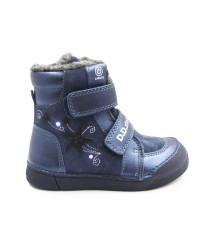 Dziecięce Buty Na Zimę Ocieplane Dla Dziewczynki LED DD STEP Royal Blue W068-52745M