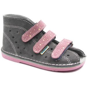 Kapcie profilaktyczno-korekcyjne dziewczęce do przedszkola Adamki