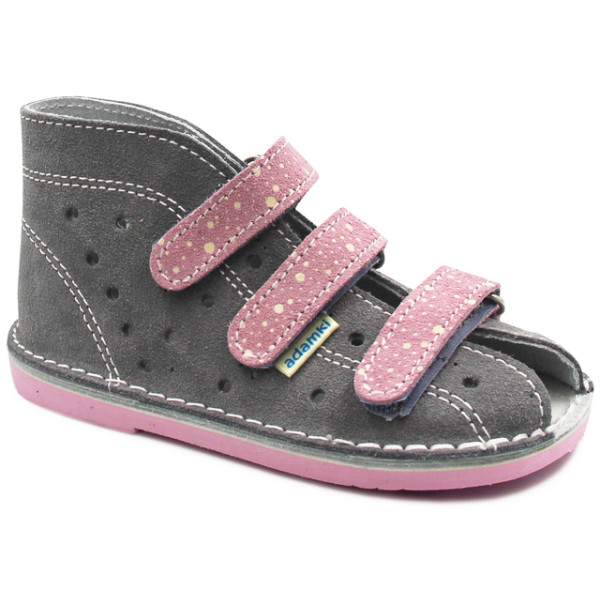 Kapcie profilaktyczno-korekcyjne dziewczęce do przedszkola Adamki