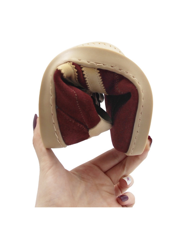 Półbuty damskie barefoot Helios 469 c. wiśnia | skórzane szerokie H+ wygodne buty