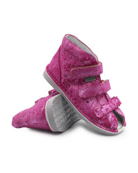 Kapcie profilaktyczne z obcasem Thomasa dla dziewczynki brokatowe Danielki t125l