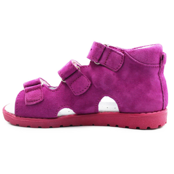 Papcie dla dziewczynek sandałki profilaktyczne do szkoły Kornecki OR 103 fuxia