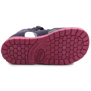 Sandały korekcyjne do przedszkola z obcasem Thomasa Kornecki OR 103 fiolet/w