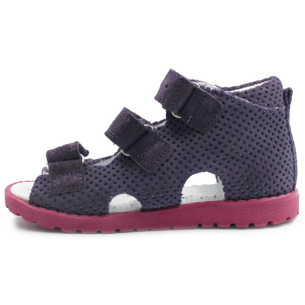Sandały korekcyjne do przedszkola z obcasem Thomasa Kornecki OR 103 fiolet/w