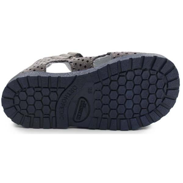 Kapcie profilaktyczne dla chłopca ażurowe do przedszkola szkoły Kornecki OR 03 grafit/s