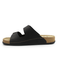 Męskie Klapki Czarne na Lato Scholl BORA ​2 BUCKLES MA​N MED MF0074​81004